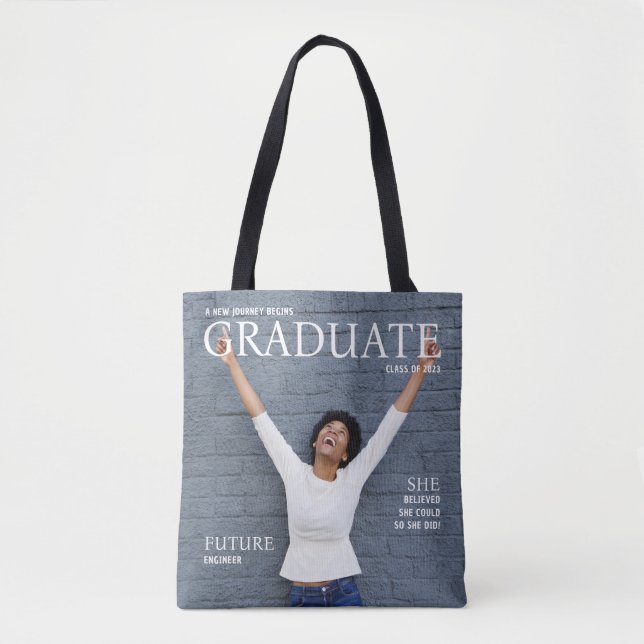 Photo Studenten Tote Bag Tygkasse (Framsida)