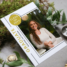 Photo Studentfest Modern Script Black Guld