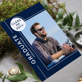 Photo Studentfest Modern Script Blue White