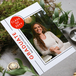 Photo Studentfest Modern Script Red Grått