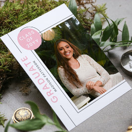 Photo Studentfest Modern Script Rosa Grått