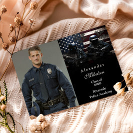 Photo SWAT Team American Flag Graduation Meddelande