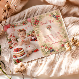 Photo Sweet Berry Garden 1st Birthday Tack Kort