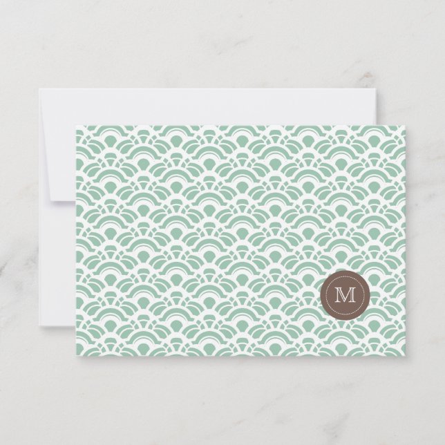 Photo Tack Light Jade Mönster & Monogram (Framsida)