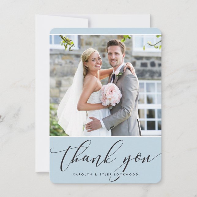 PHOTO TACK söt calligraphy blek blue (Framsida)