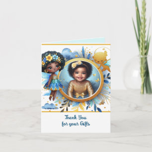 PHOTO Tack Teal Guld Black Fairy Princess Kort