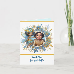 PHOTO Tack Teal Guld Black Fairy Princess Kort