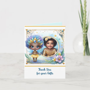 PHOTO Tack Teal Guld Black Fairy Princess Kort