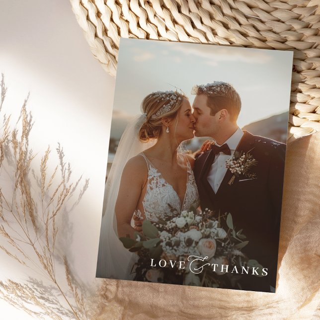 PHOTO-TACKENS moderna överläggnings-elegant-ampers Tack Kort (Skapare uppladdad)