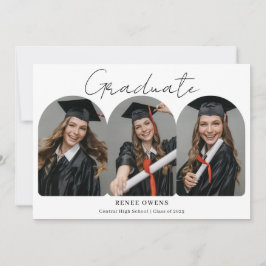 Photo Template Graduation Flat Announcement Card Meddelande