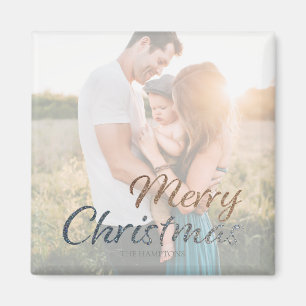 Photo till julfaux Silver & Guld Anpassningsbar Magnet