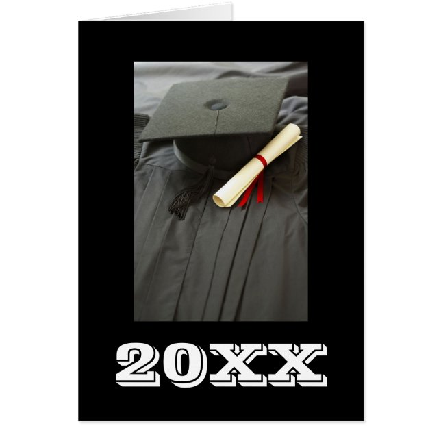 Photo Tillkännagivande för studenten Blank Inside Hälsningskort (Framsidan)