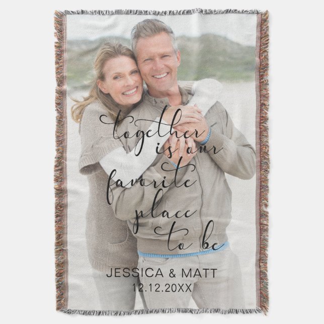 Photo Together is our Favorite Place to Be Filt (Framsidan Vertikal)