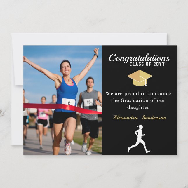 Photo Track springer grattis student Meddelande (Framsida)