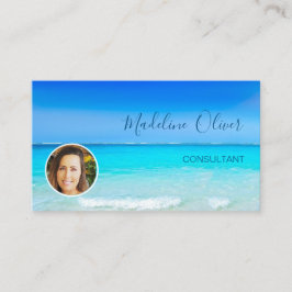 Photo Travel Professionell Ocean Beach Sea Blue Visitkort