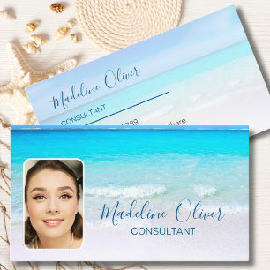 Photo Travel Professionell Ocean Beach Sea Blue Visitkort