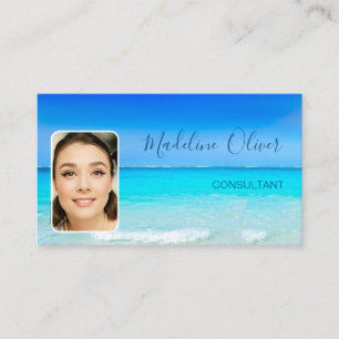 Photo Travel Professionell Ocean Beach Sea Blue Visitkort