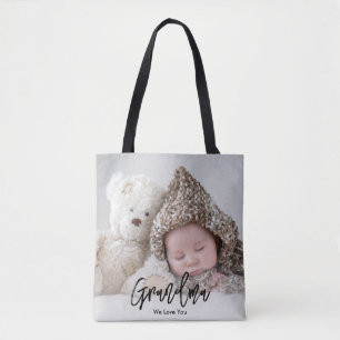 Photo Two Sided Family Grandma Mors dag Tygkasse