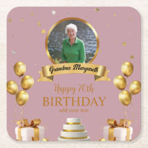 Photo Underlägg för 70:e födelsedagen