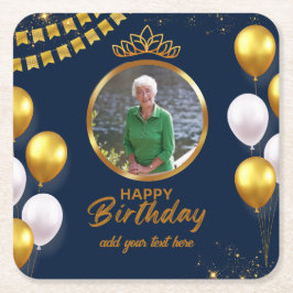 Photo Underlägg för 70:e födelsedagen Papper Kvadrat