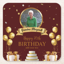 Photo Underlägg för 70:e födelsedagen