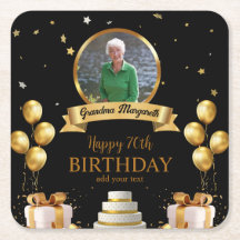 Photo Underlägg för 70:e födelsedagen