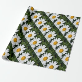 photo, une margueritte, font vert presentpapper