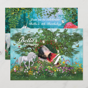 Photo Unicorn Födelsedagsfest inbjudan