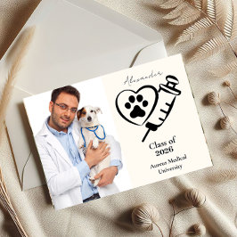  Photo Veterinary Medicine Paw Graduation Party Meddelande