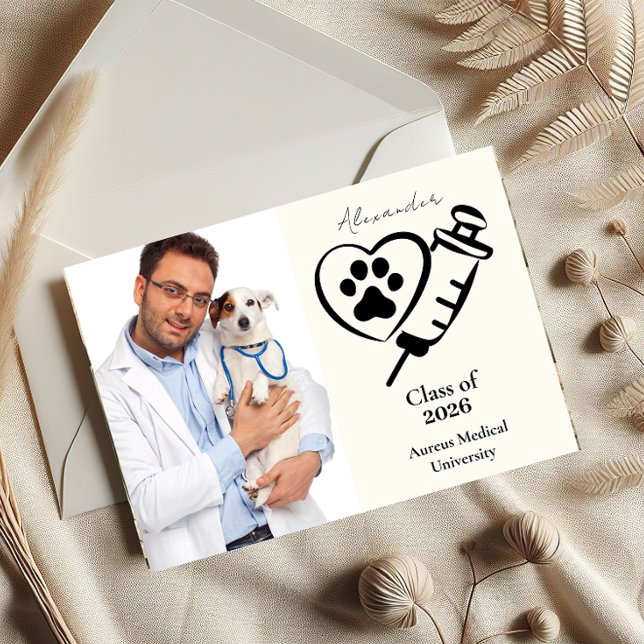  Photo Veterinary Medicine Paw Graduation Party Meddelande (Skapare uppladdad)