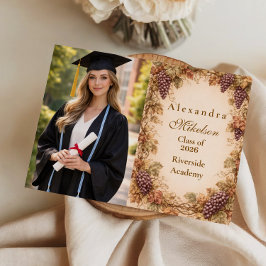 Photo Vintage Vineyard Graduation Party Meddelande
