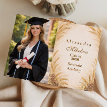 Photo Vintage Wheat Field Graduation Party