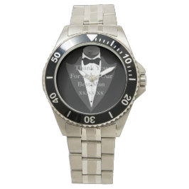 PHOTO WATCH Namn Bestman Far Groom Ring Bearer Armbandsur