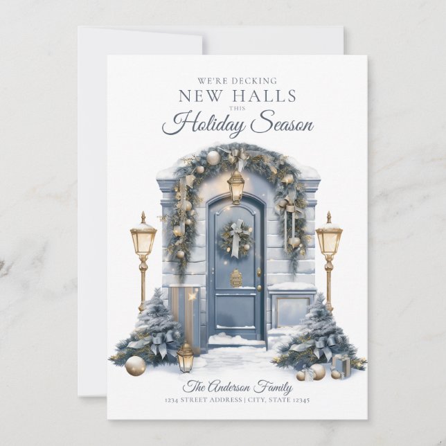 Photo We Moved New Home Christmas Julkort (Framsida)