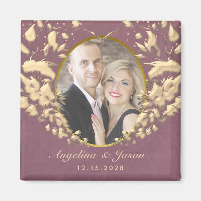 Photo Wedding Favor Magnet (Framsidan)