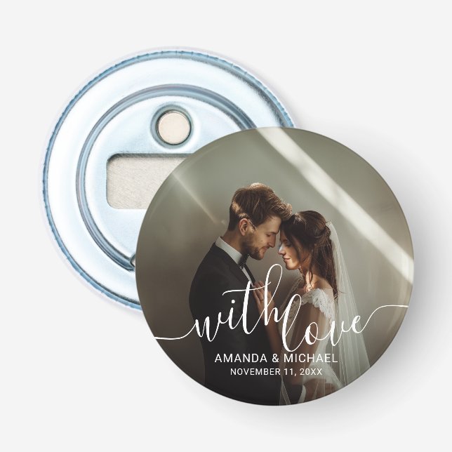 Photo Wedding-favoriten för Anpassningsbarna 'Med  Flasköppnare (Framsidan)