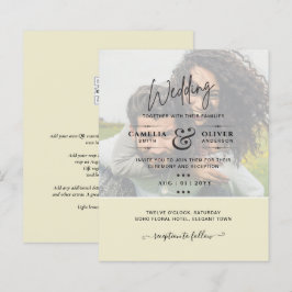 PHOTO WEDDING INVITATION Budget overlay Text LeahG