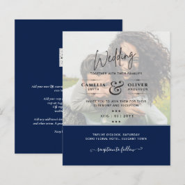 PHOTO WEDDING INVITATION Budget overlay Text LeahG