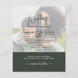 PHOTO WEDDING INVITATION Budget overlay Text LeahG Flygblad