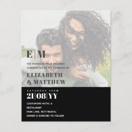 PHOTO WEDDING INVITATION Budget overlay Text LeahG Flygblad