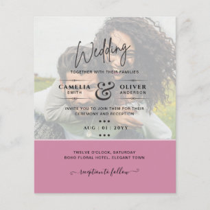 PHOTO WEDDING INVITATION Budget overlay Text LeahG Flygblad