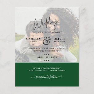 PHOTO WEDDING INVITATION Budget overlay Text LeahG Flygblad