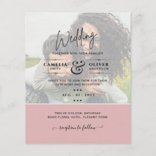 PHOTO WEDDING INVITATION Budget overlay Text LeahG Flygblad
