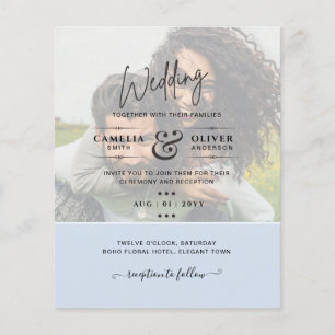 PHOTO WEDDING INVITATION Budget overlay Text LeahG Flygblad