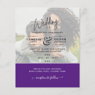 PHOTO WEDDING INVITATION Budget overlay Text LeahG Flygblad