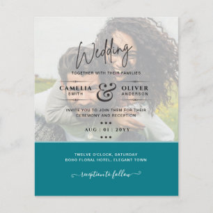 PHOTO WEDDING INVITATION Budget overlay Text LeahG Flygblad