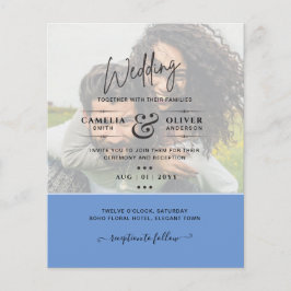 PHOTO WEDDING INVITATION Budget overlay Text LeahG Flygblad