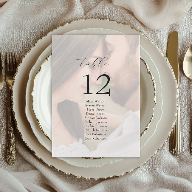 Photo Wedding Seating Chart Table Sign (Skapare uppladdad)
