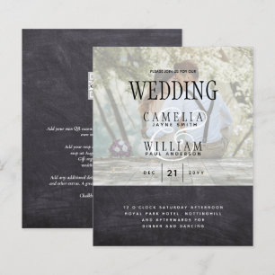 PHOTO WEDING INVITATION Overlay Text LeahG BUDGET