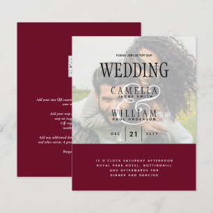 PHOTO WEDING INVITATION Overlay Text LeahG BUDGET